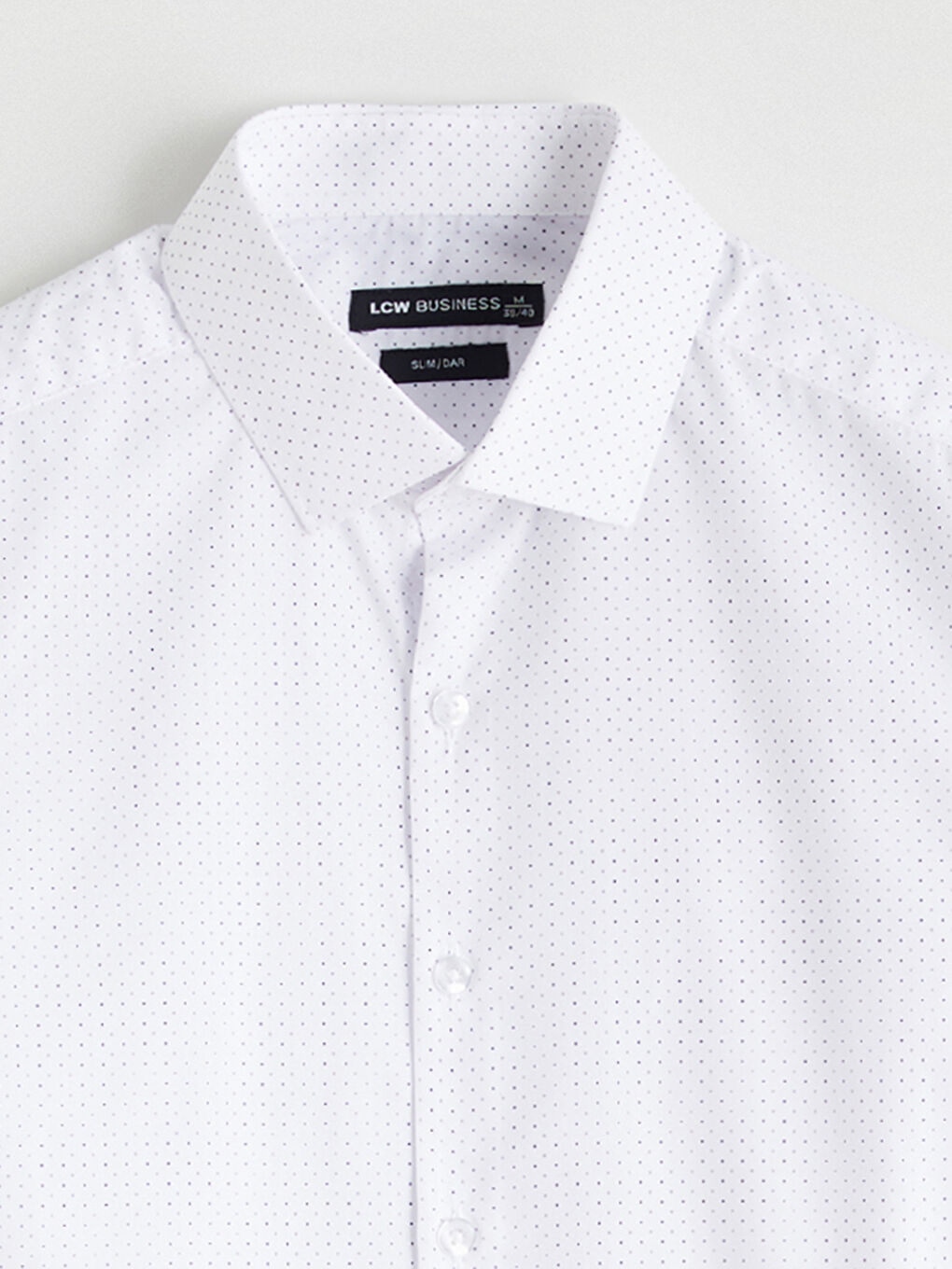 Slim Fit Long Sleeve Patterned Poplin Men's Shirt-6