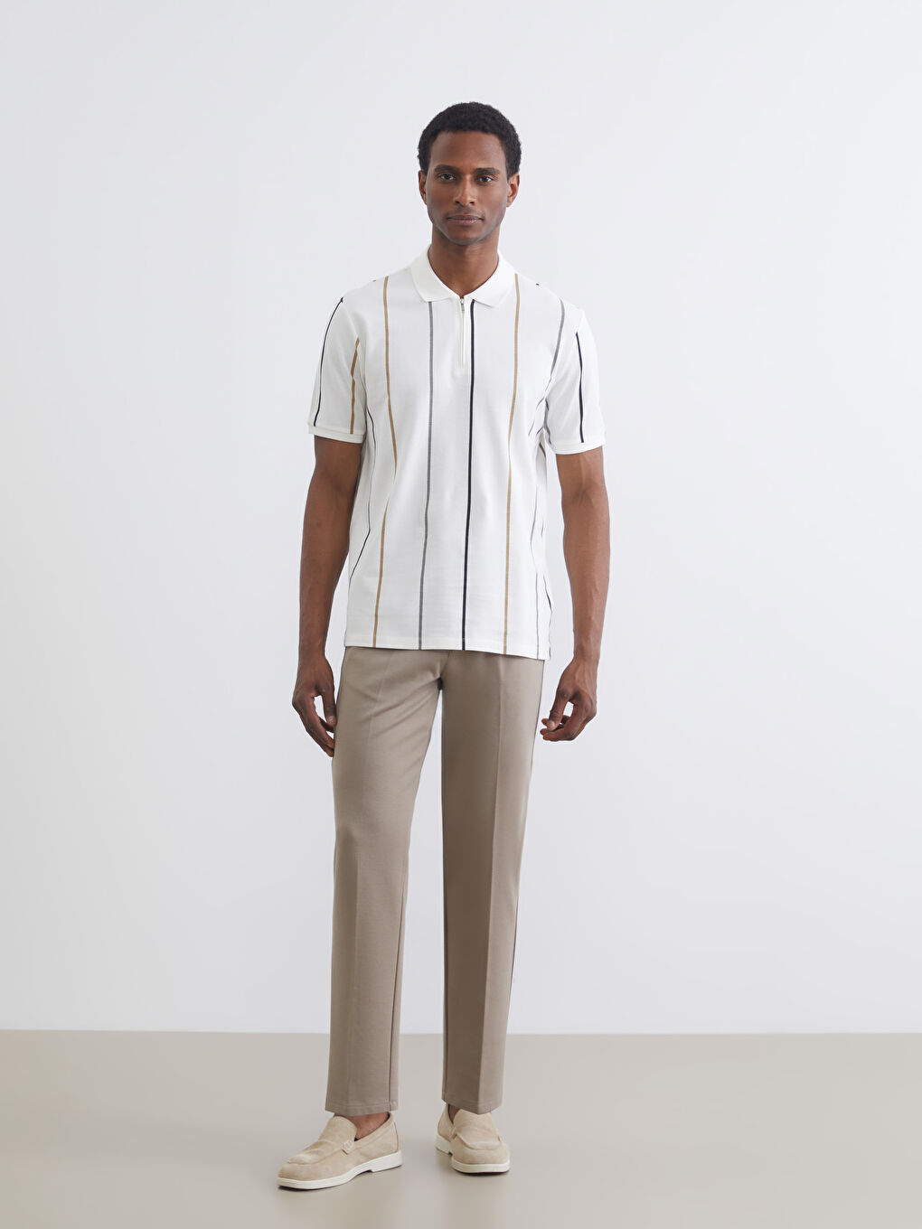 Полосатая футболка из пике-1