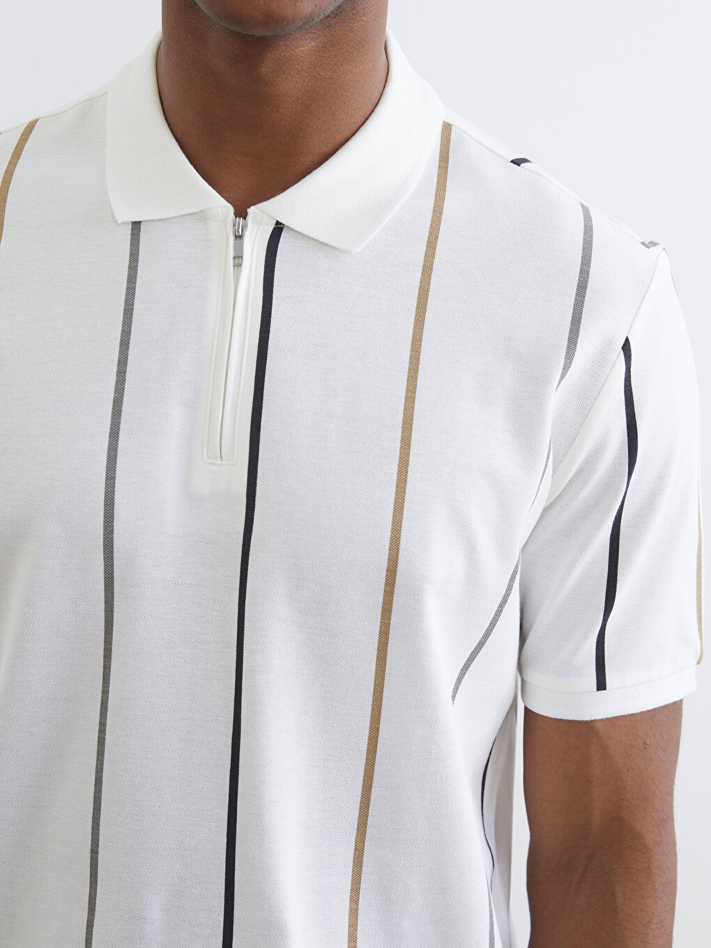 Полосатая футболка из пике-2