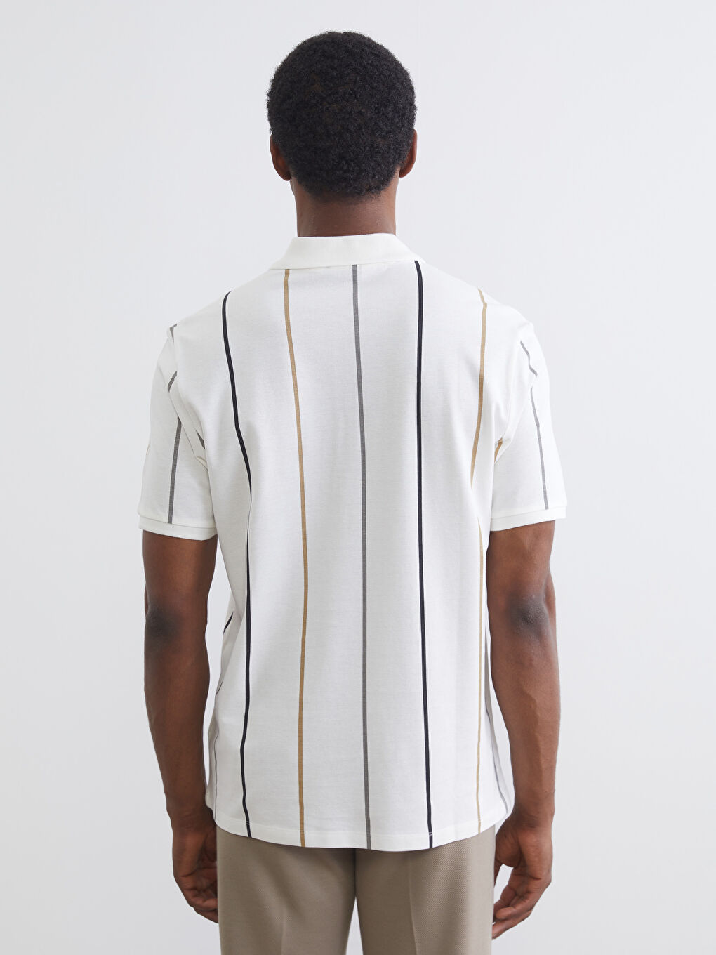 Полосатая футболка из пике-3