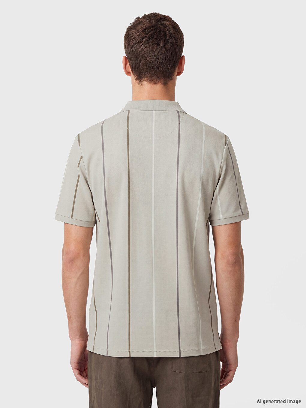 Man Beige T-Shirt-3