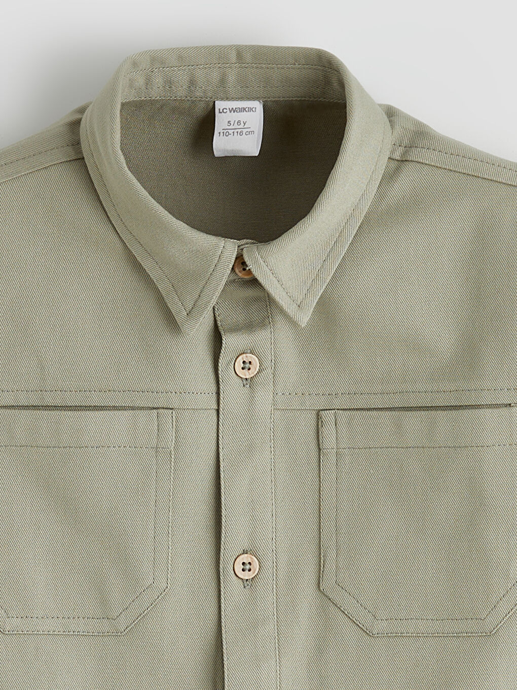 Chemise Gabardine à Manches Longues pour Garçons-1