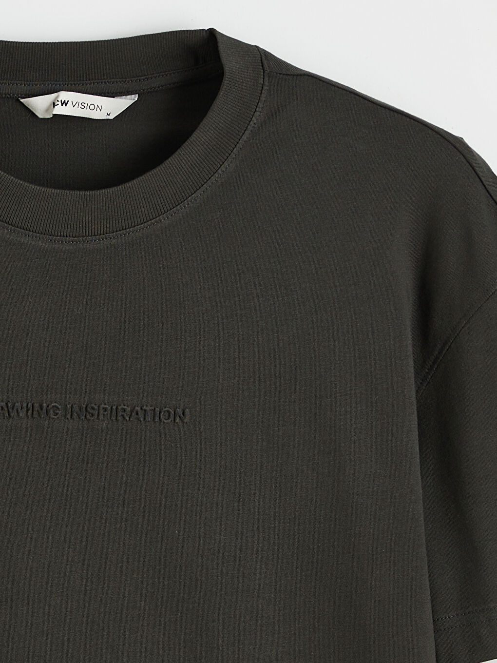 Мужчины Хаки Футболка-5