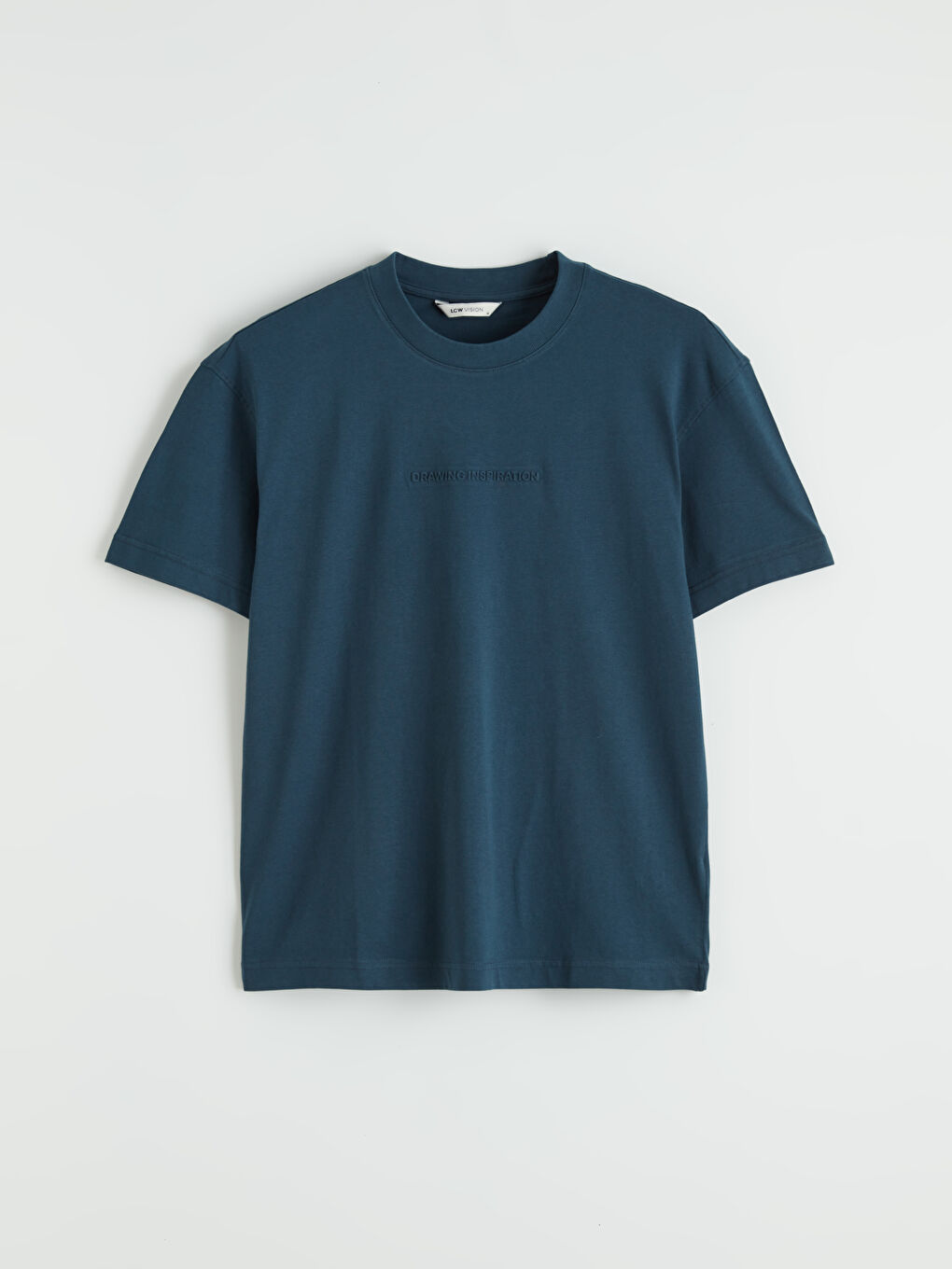 Embroidered Crew Neck Men's T-Shirt-4