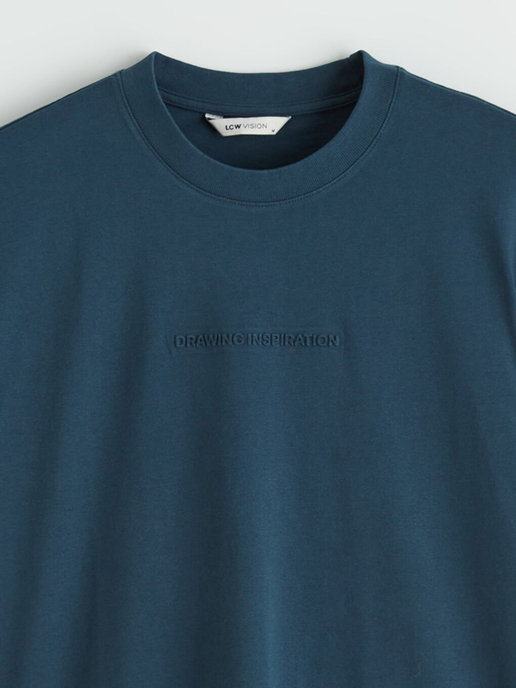 Embroidered Crew Neck Men's T-Shirt-5