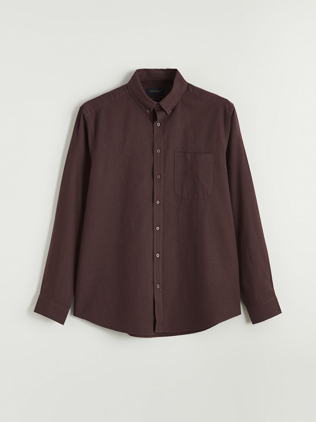 Men's Regular Fit Linen Blend Shirt-4