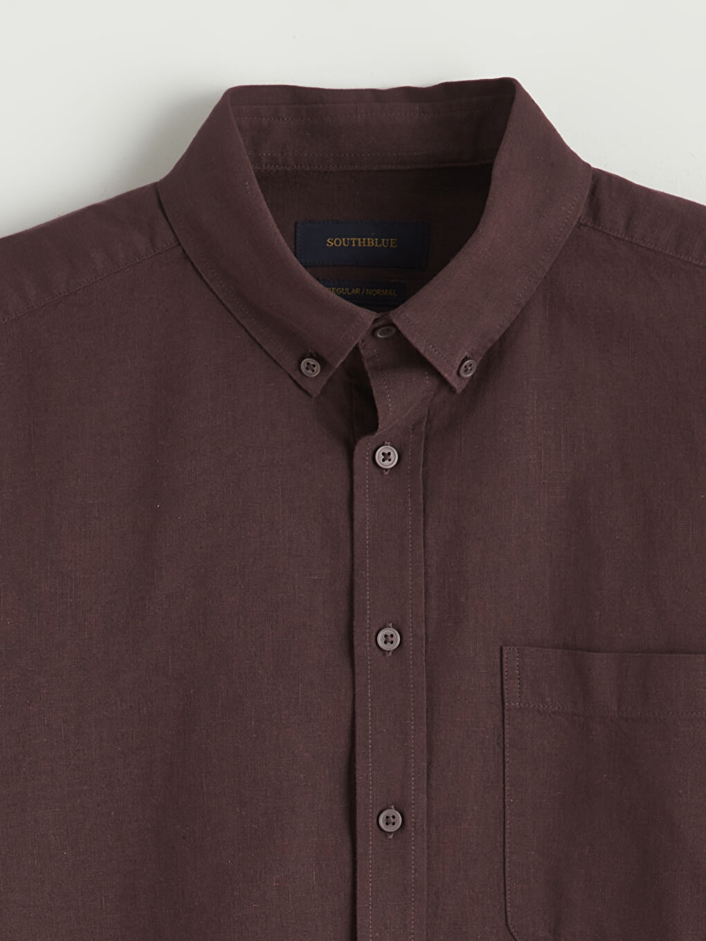 Men's Regular Fit Linen Blend Shirt-5