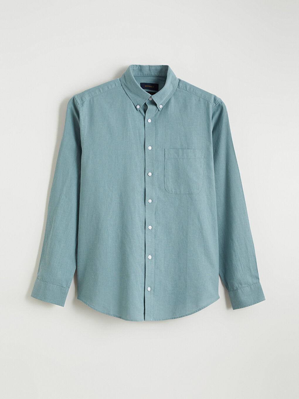 Men's Regular Fit Linen Blend Shirt-4