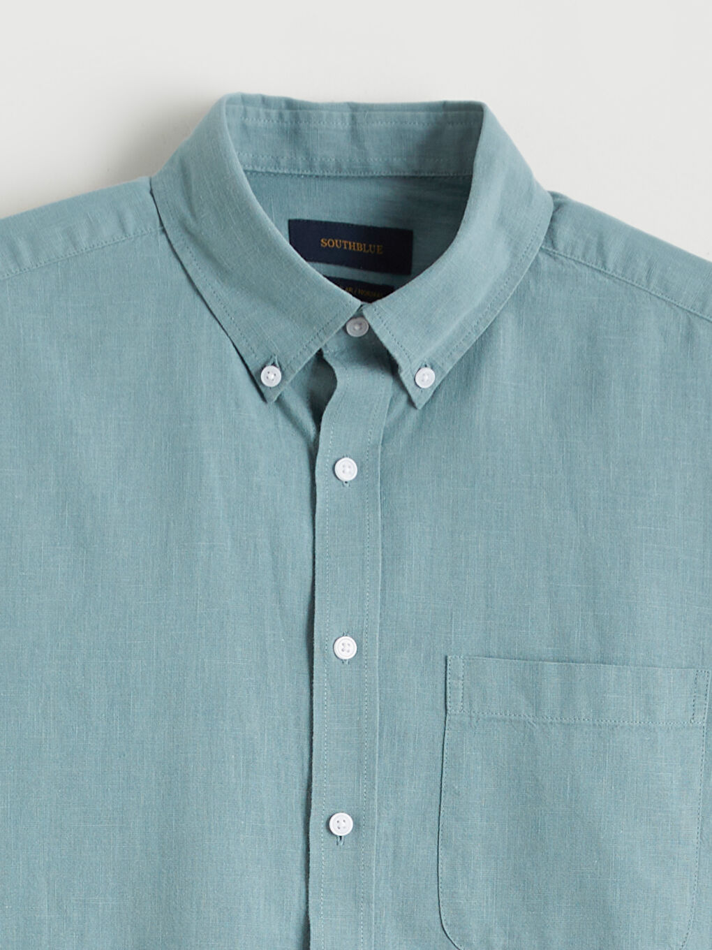 Men's Regular Fit Linen Blend Shirt-5