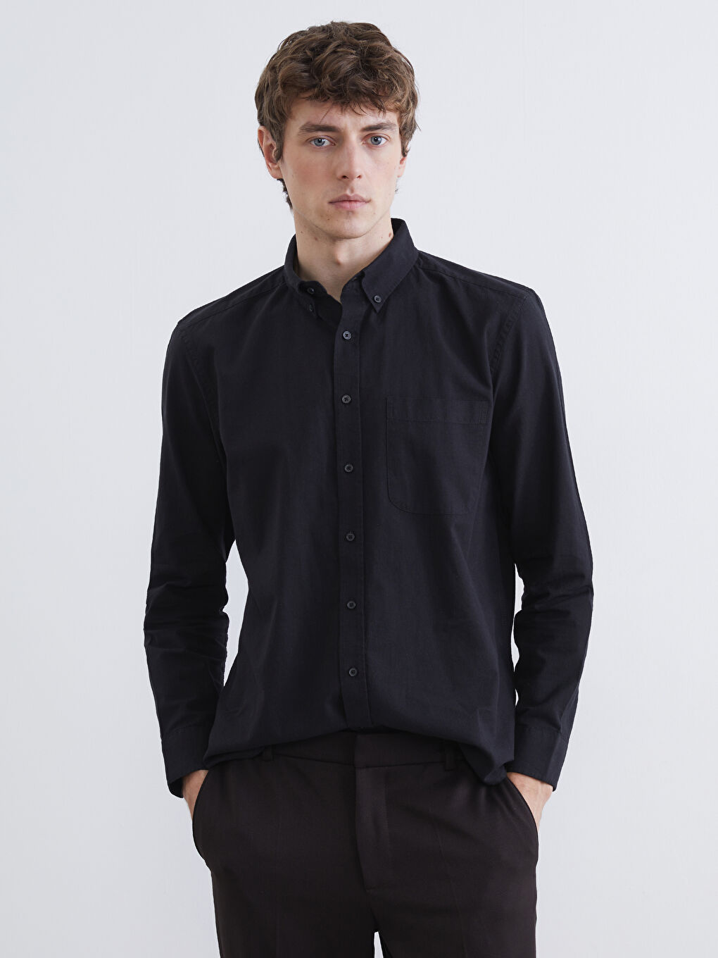 Men's Regular Fit Linen Blend Shirt