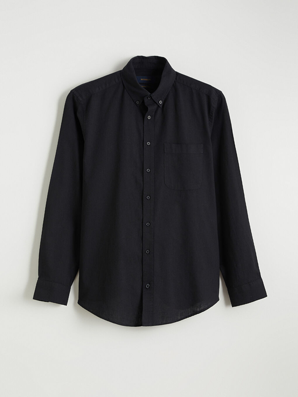 Men's Regular Fit Linen Blend Shirt-4