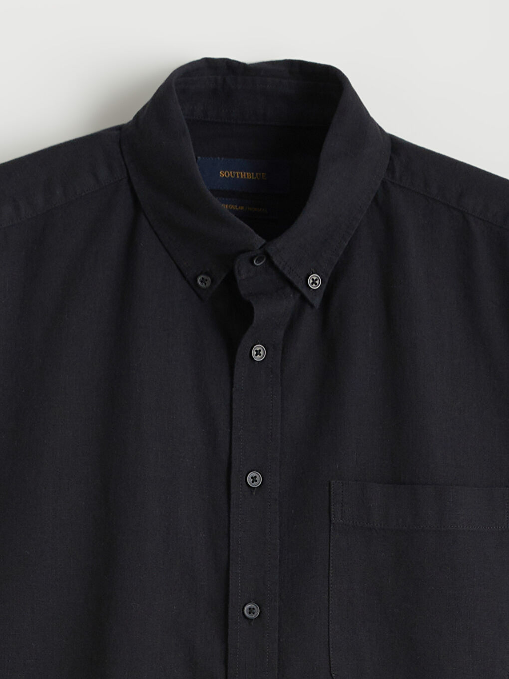 Men's Regular Fit Linen Blend Shirt-5