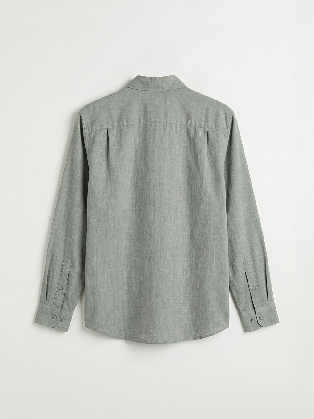 Haki Regular Fit Armürlü Erkek Gömlek-1