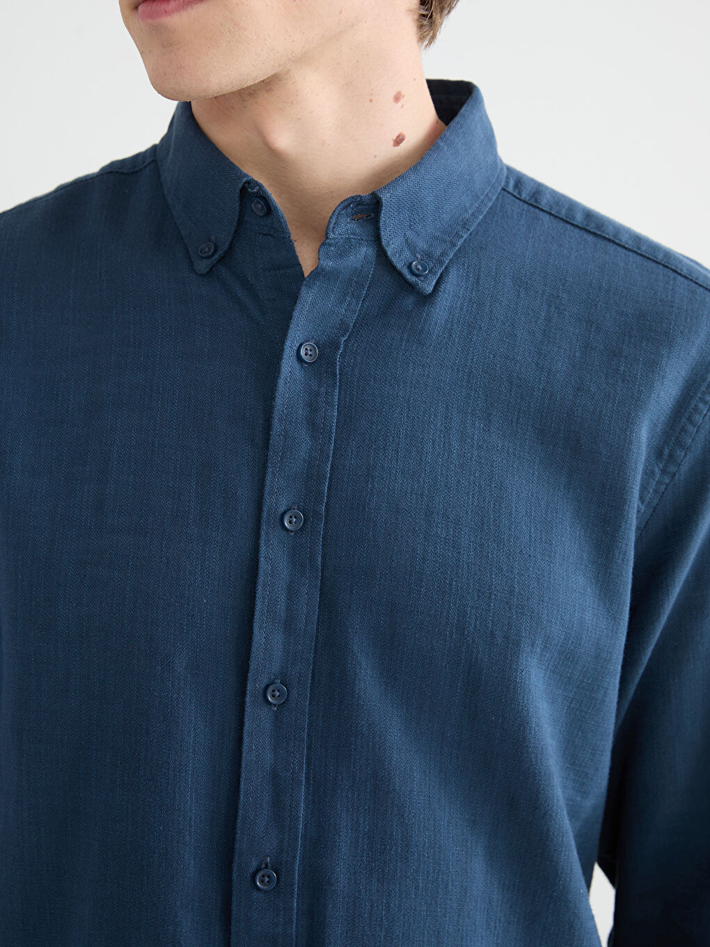 Mavi Regular Fit Armürlü Erkek Gömlek-2