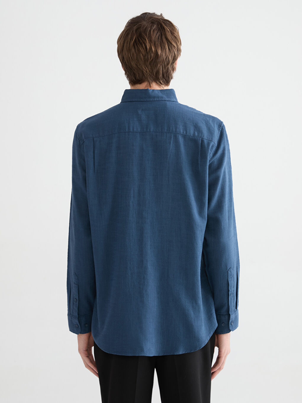 Mavi Regular Fit Armürlü Erkek Gömlek-3