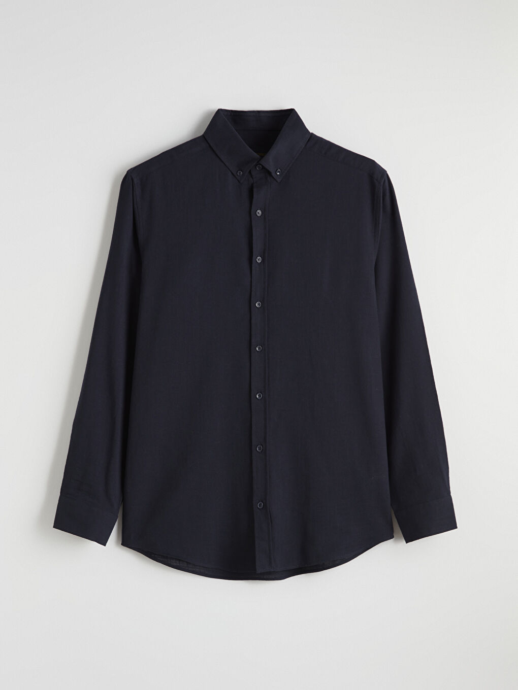 Lacivert Regular Fit Armürlü Erkek Gömlek-4