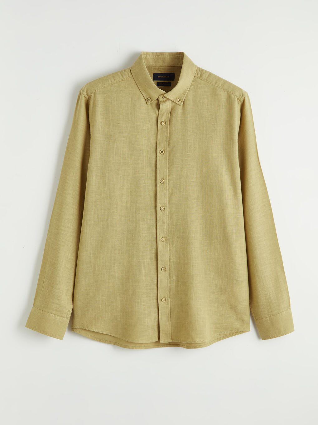 Bej Regular Fit Armürlü Erkek Gömlek-4