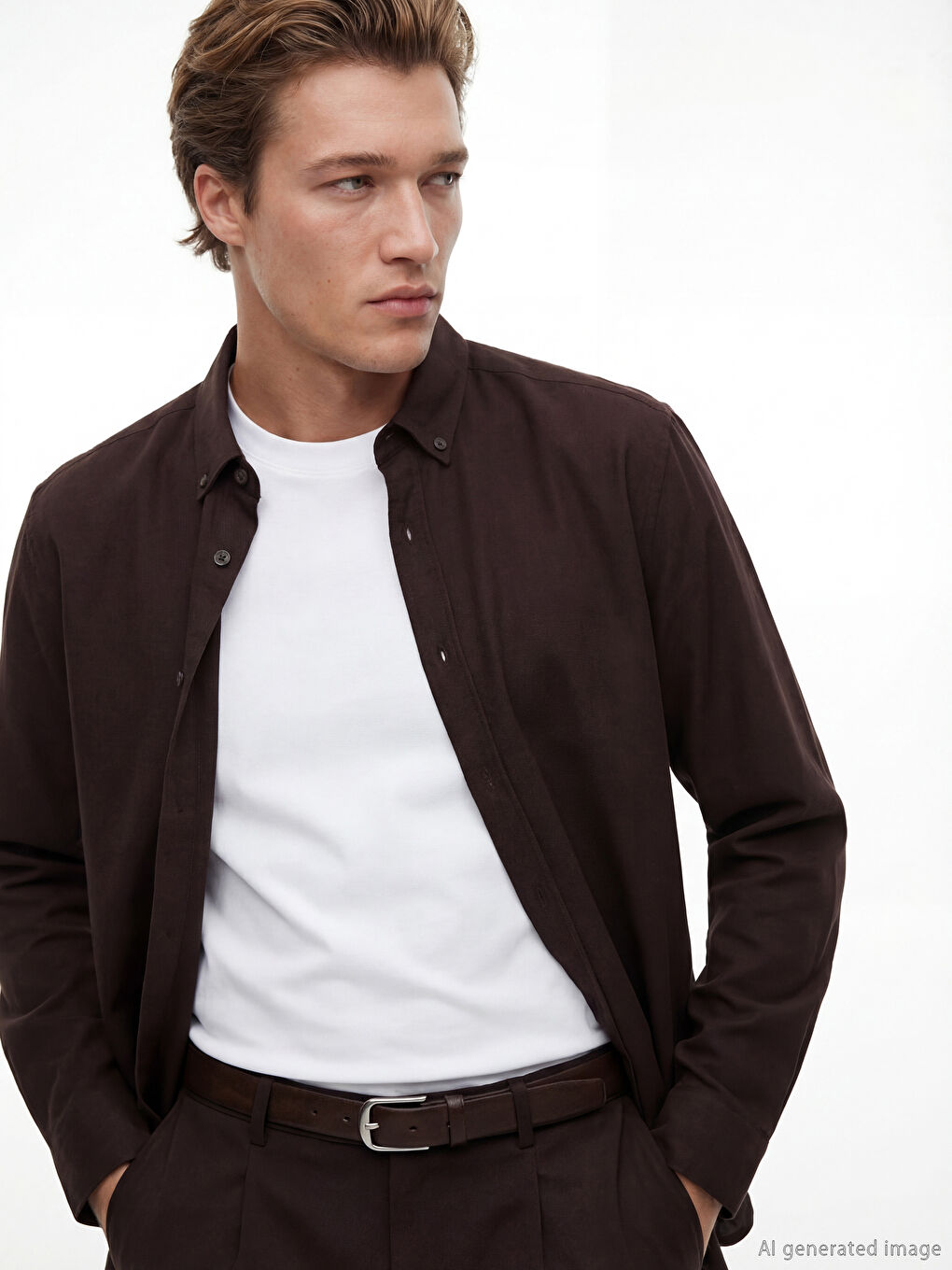 Regular Fit Dobby Shirt for Men-5