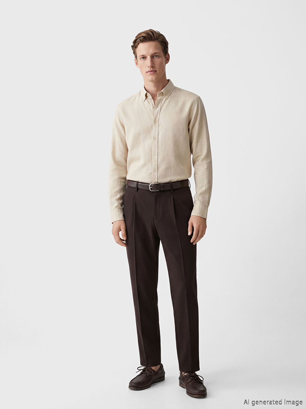 Gri Regular Fit Armürlü Erkek Gömlek-1