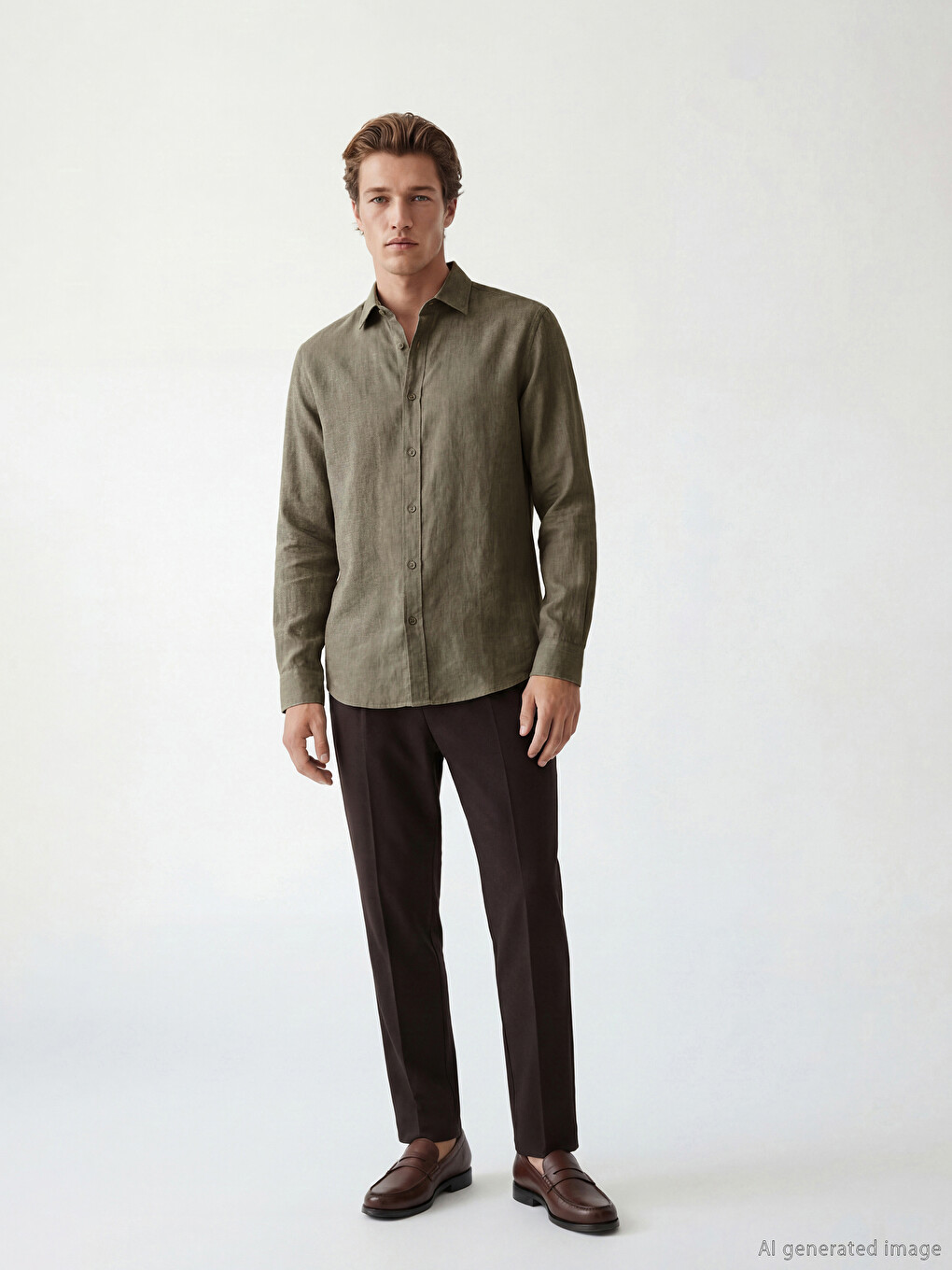 Regular Fit Dobby Men's Shirt-1