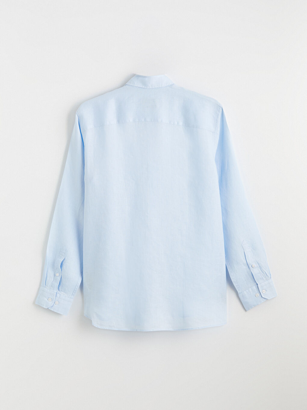 Mavi Regular Fit Keten Erkek Gömlek-2