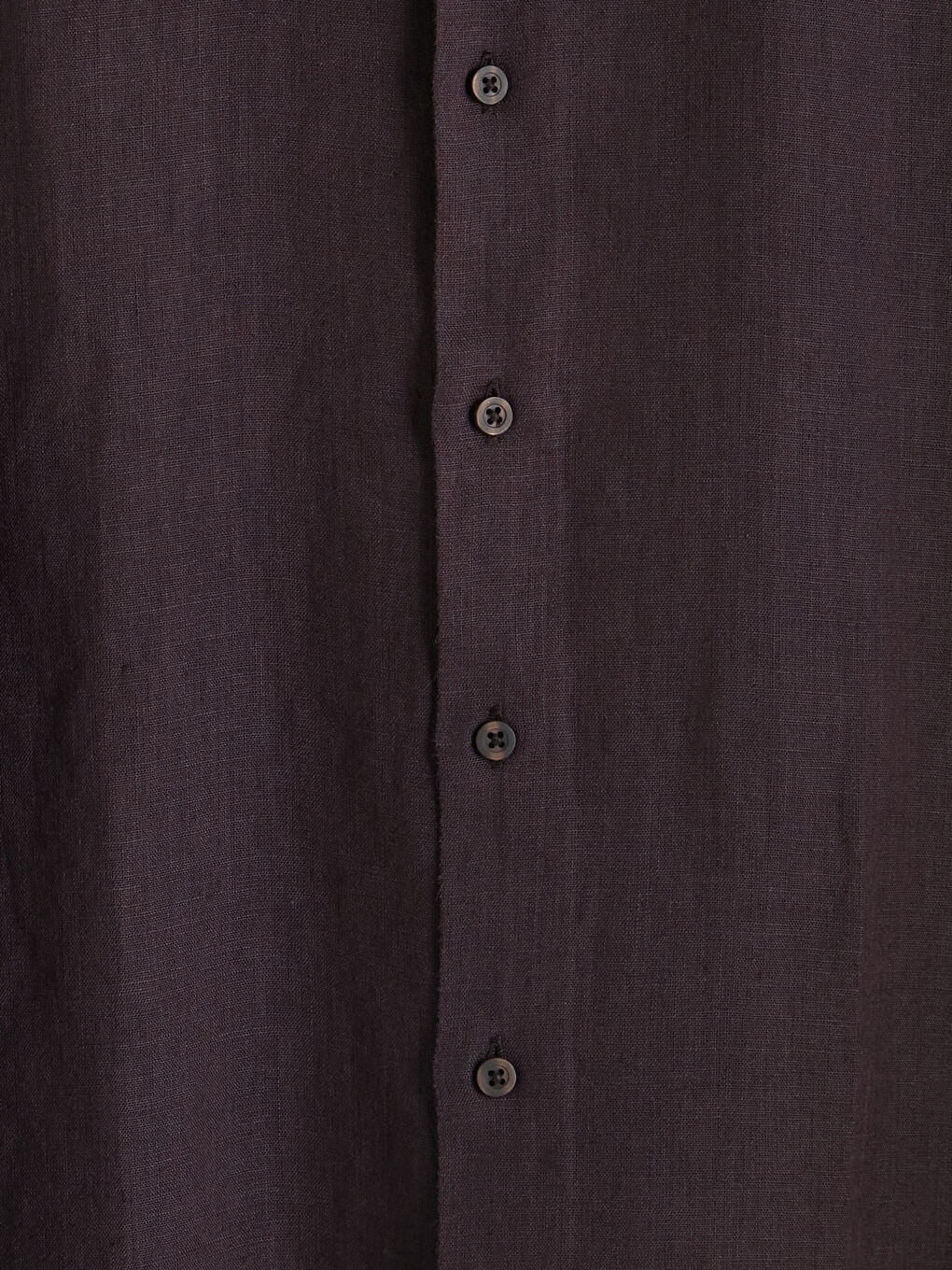 Mürdüm Regular Fit Keten Erkek Gömlek-2