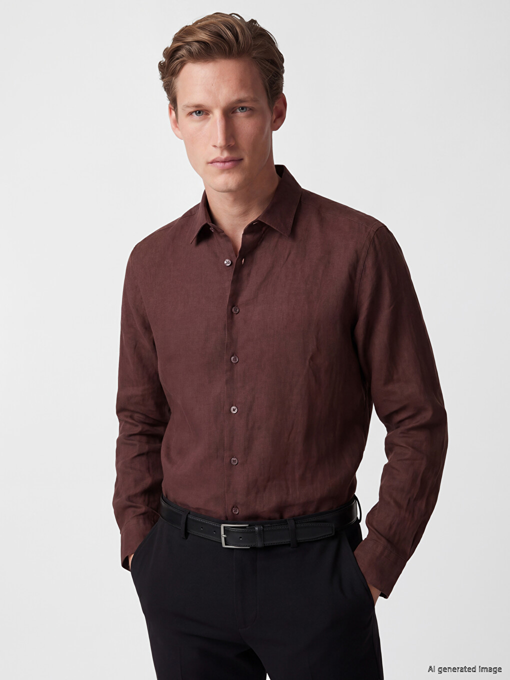 Regular Fit %100 Linen Men's Shirt