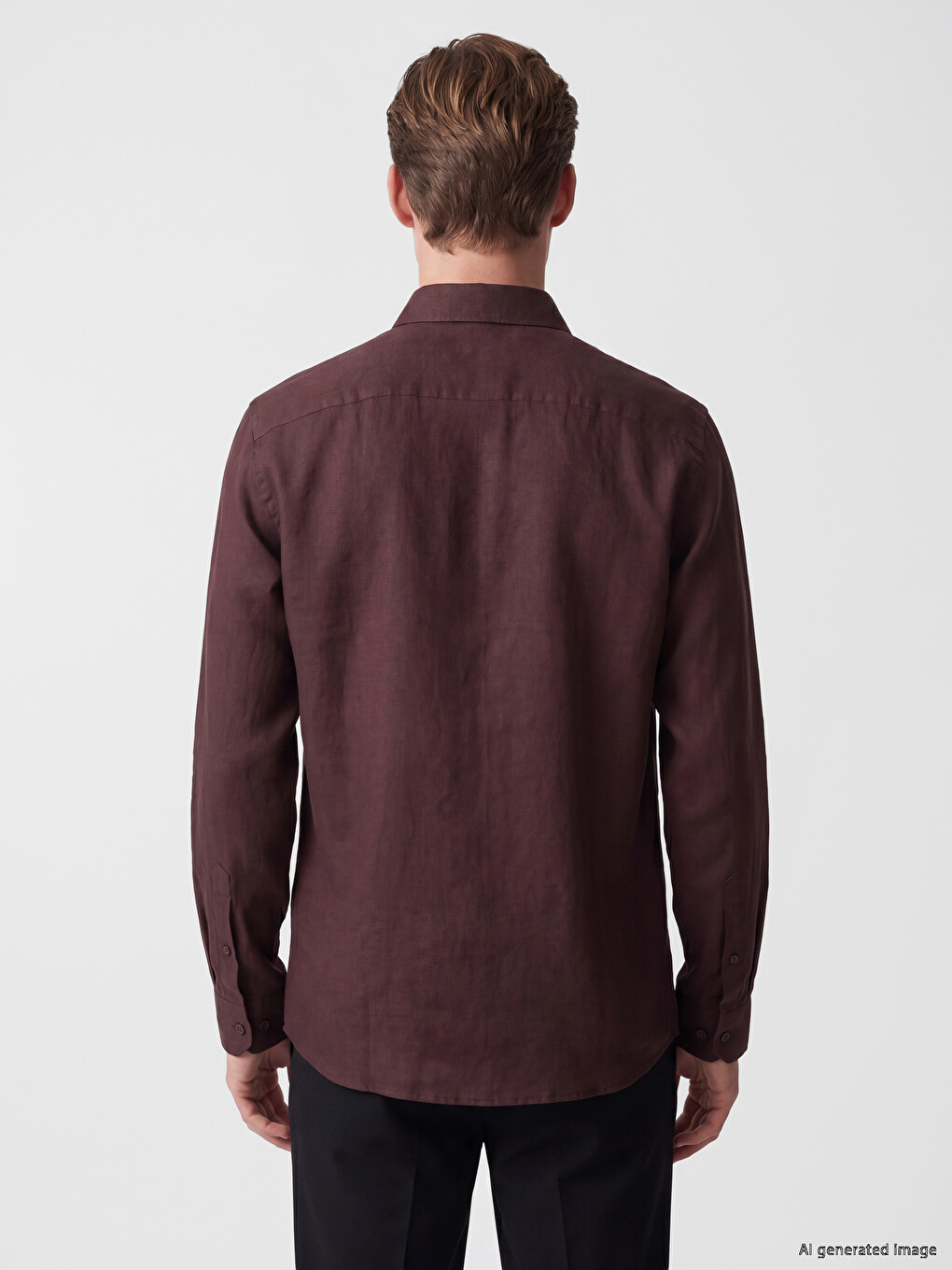 Regular Fit %100 Linen Men's Shirt-3