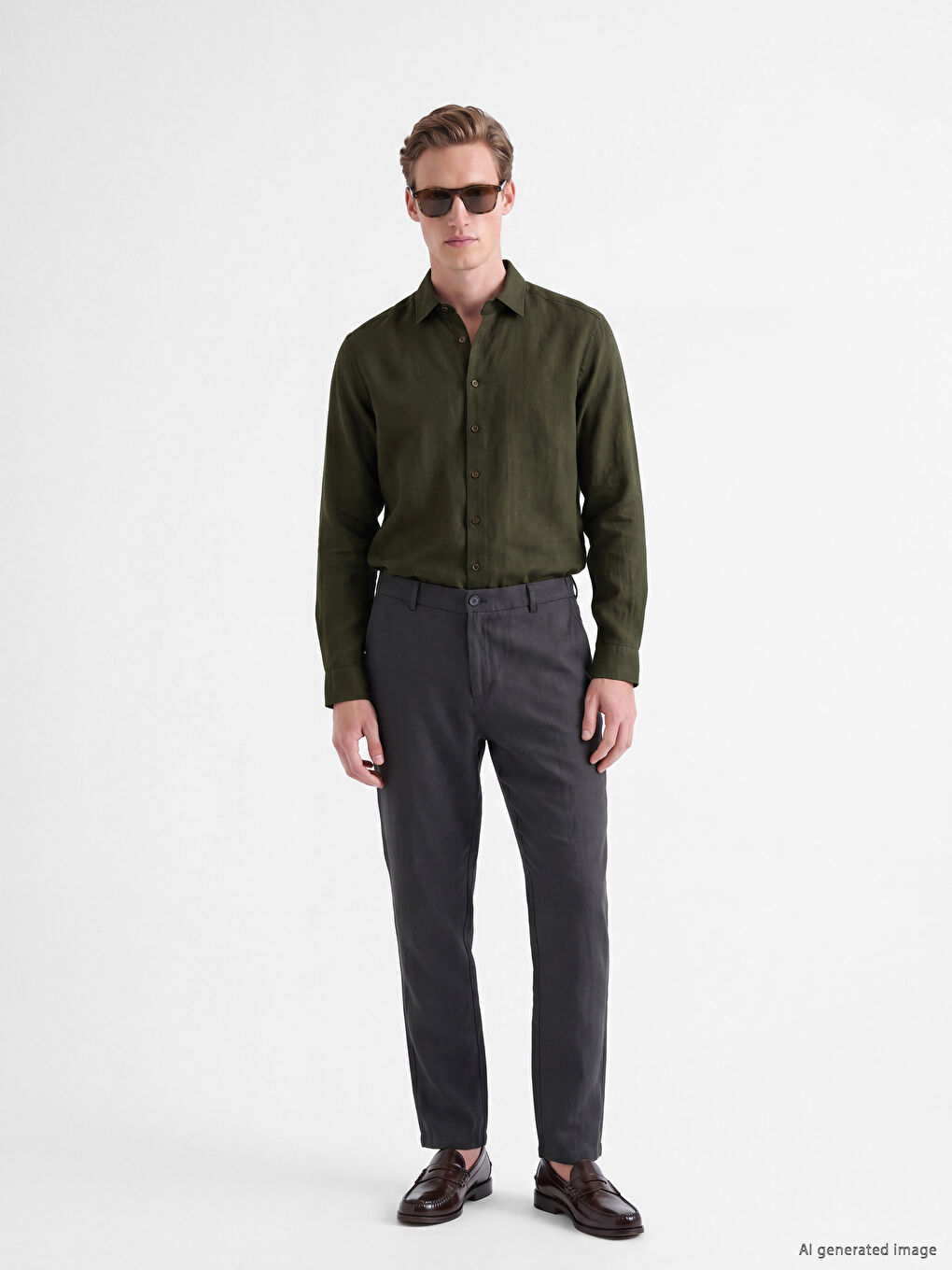 Man Khaki Shirt-1