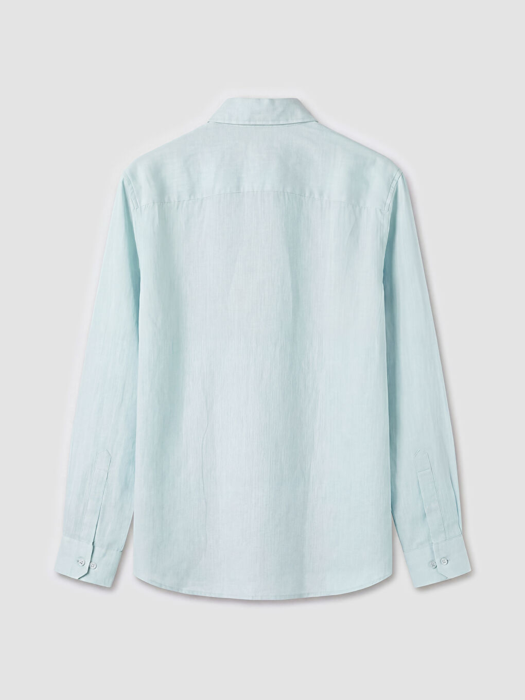 Haki Regular Fit %100 Keten Erkek Gömlek-2