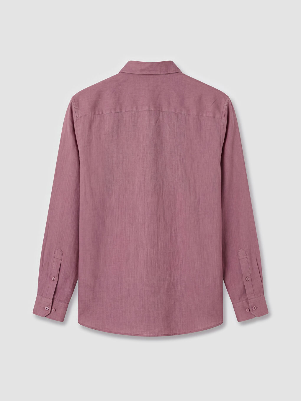 Pembe Regular Fit %100 Keten Erkek Gömlek-2