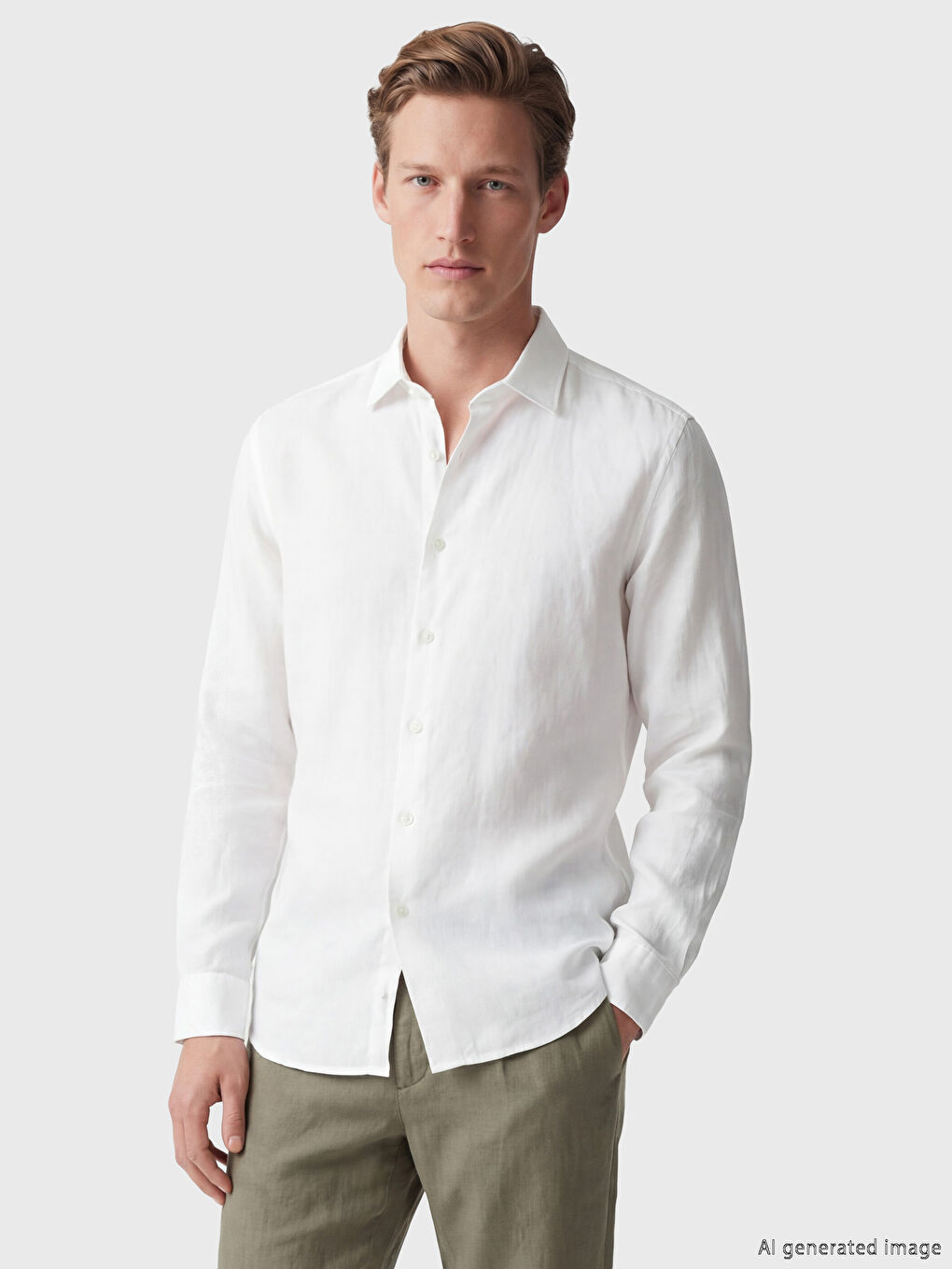 Regular Fit Linen Men's Shirt