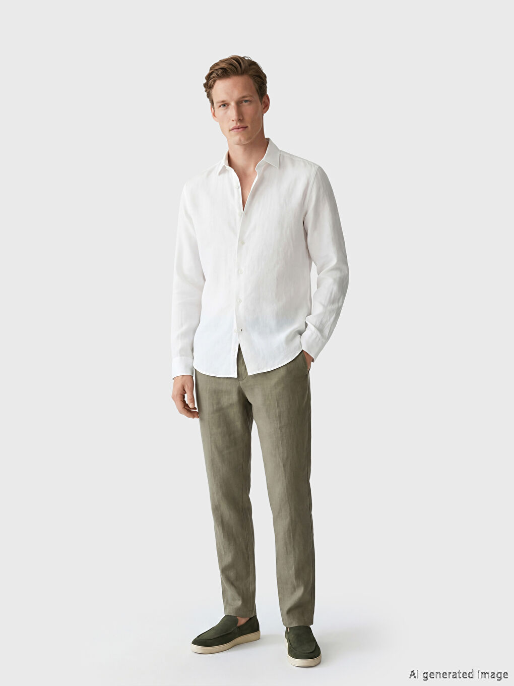 Regular Fit Linen Men's Shirt-1