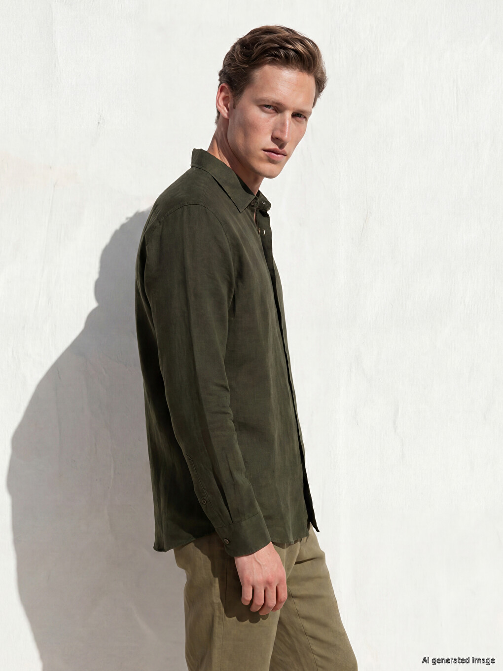 Regular Fit %100 Linen Men's Shirt