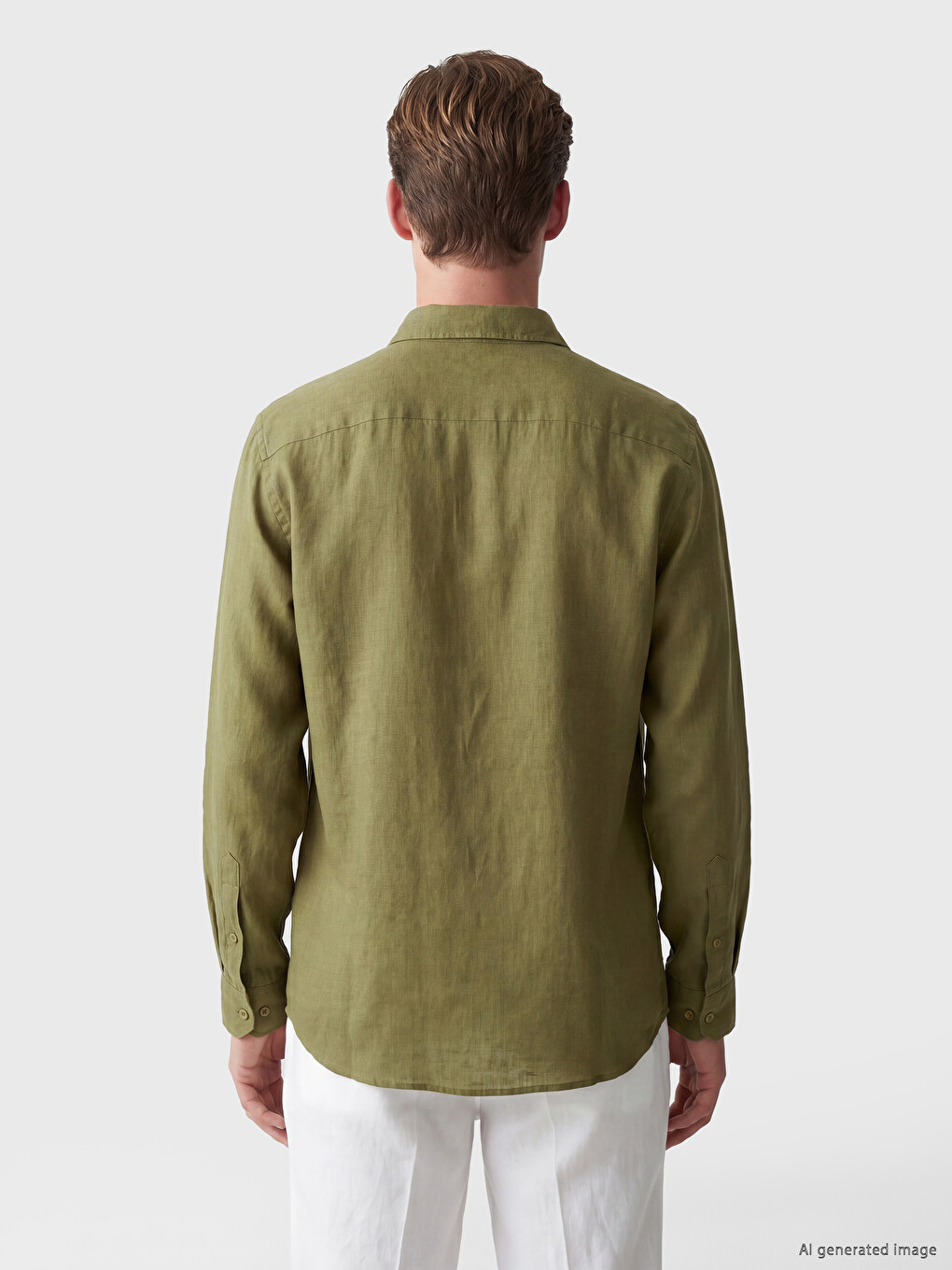Regular Fit %100 Linen Men's Shirt-3