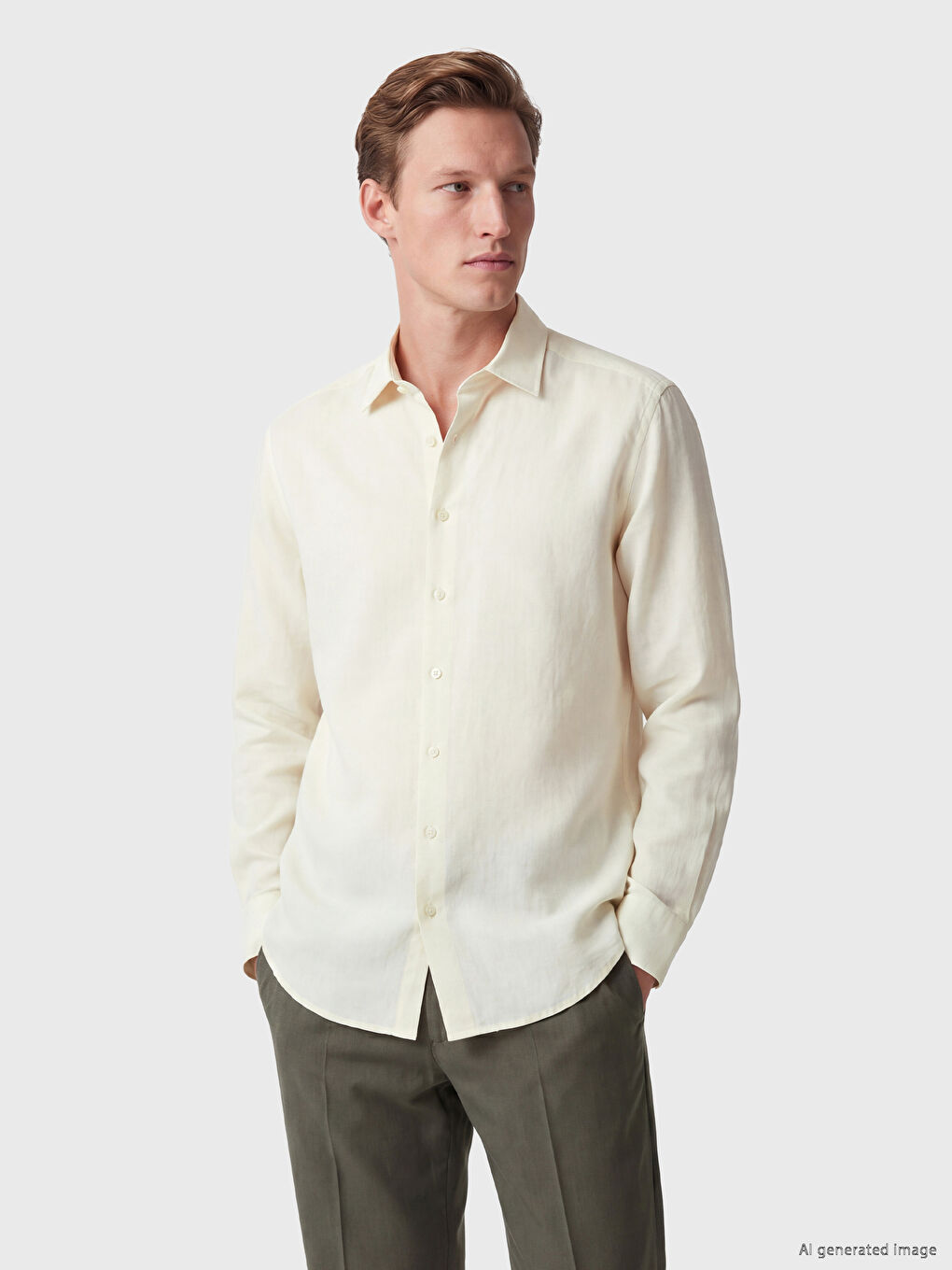 Man Ecru Shirt