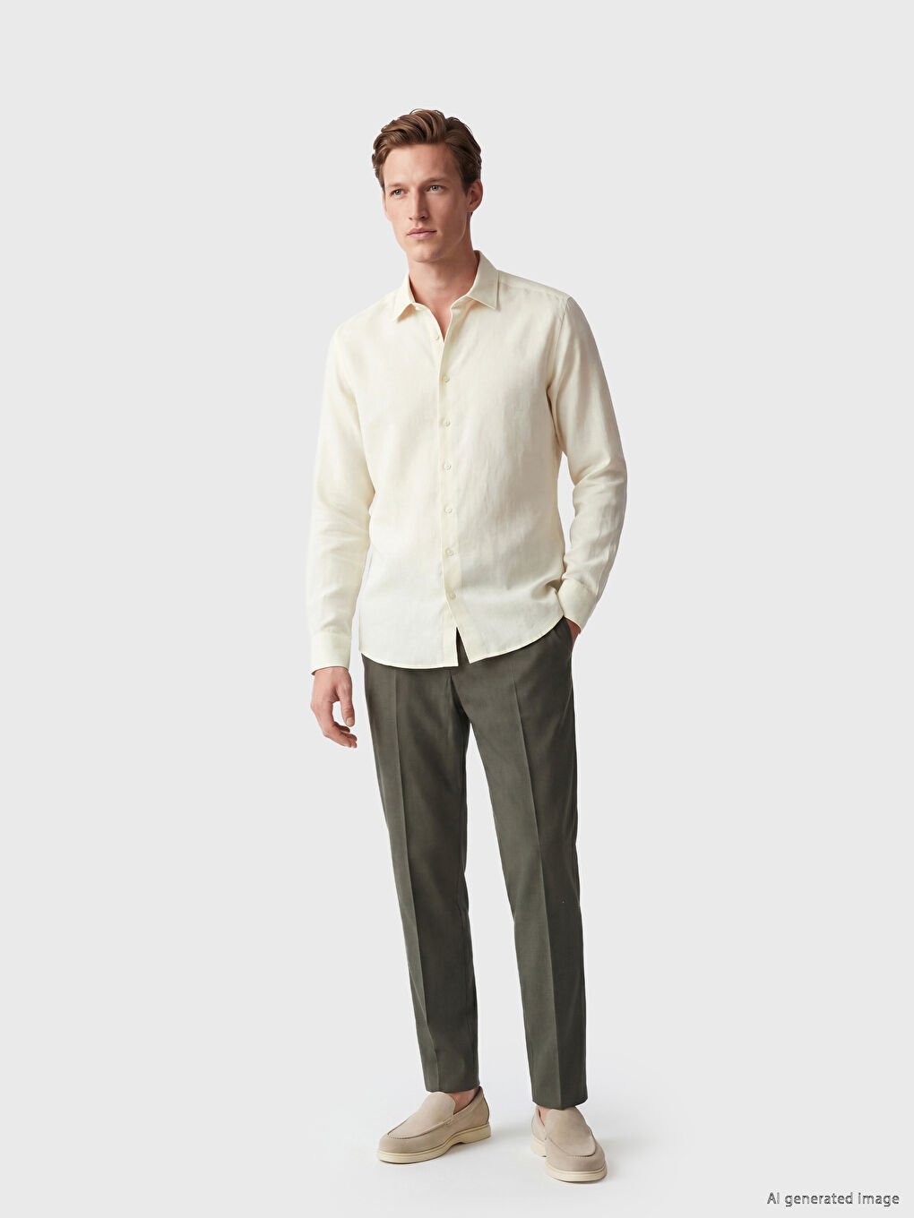 Man Ecru Shirt-1
