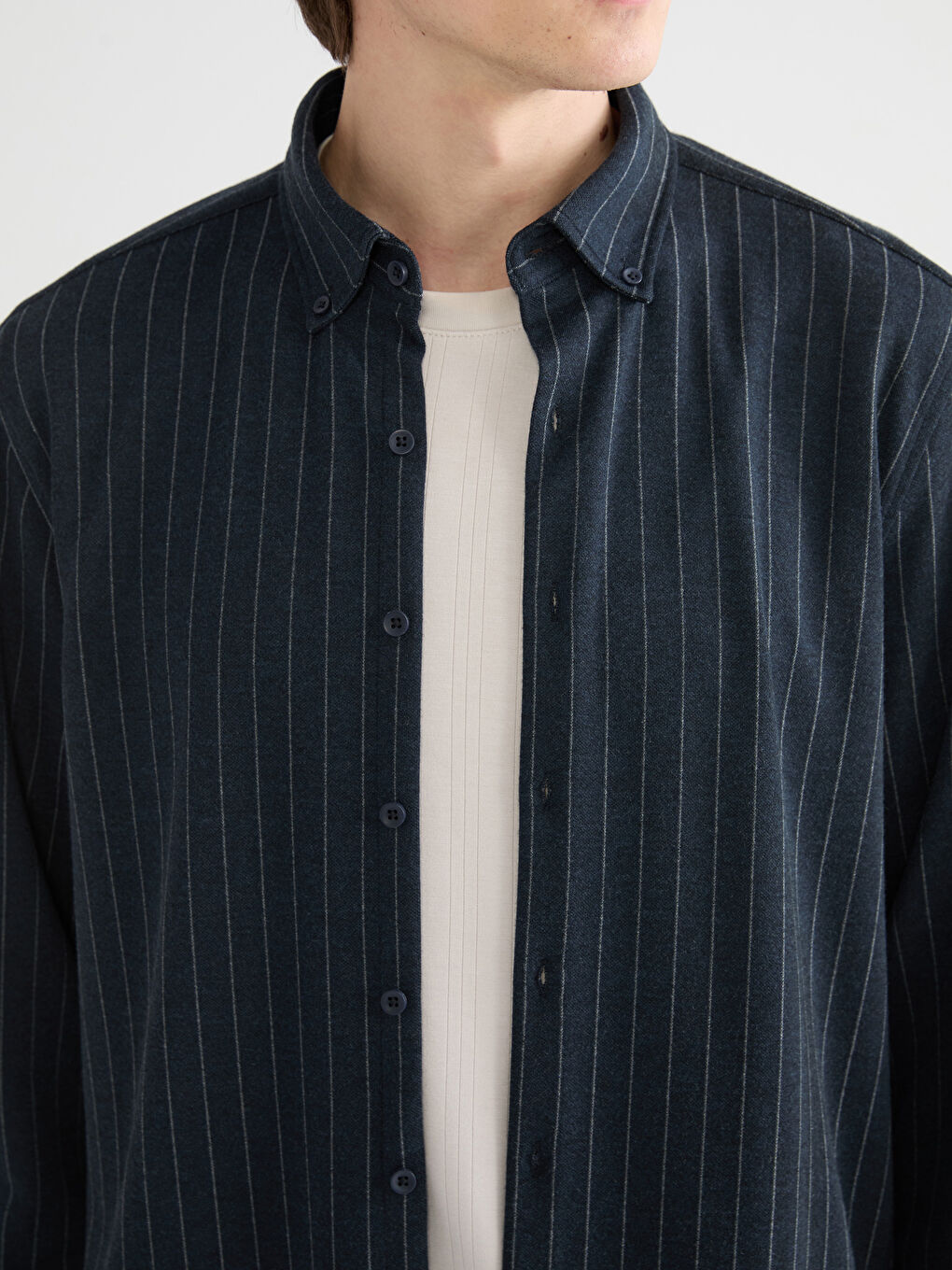 Slim Fit Striped Men's Shirt-2