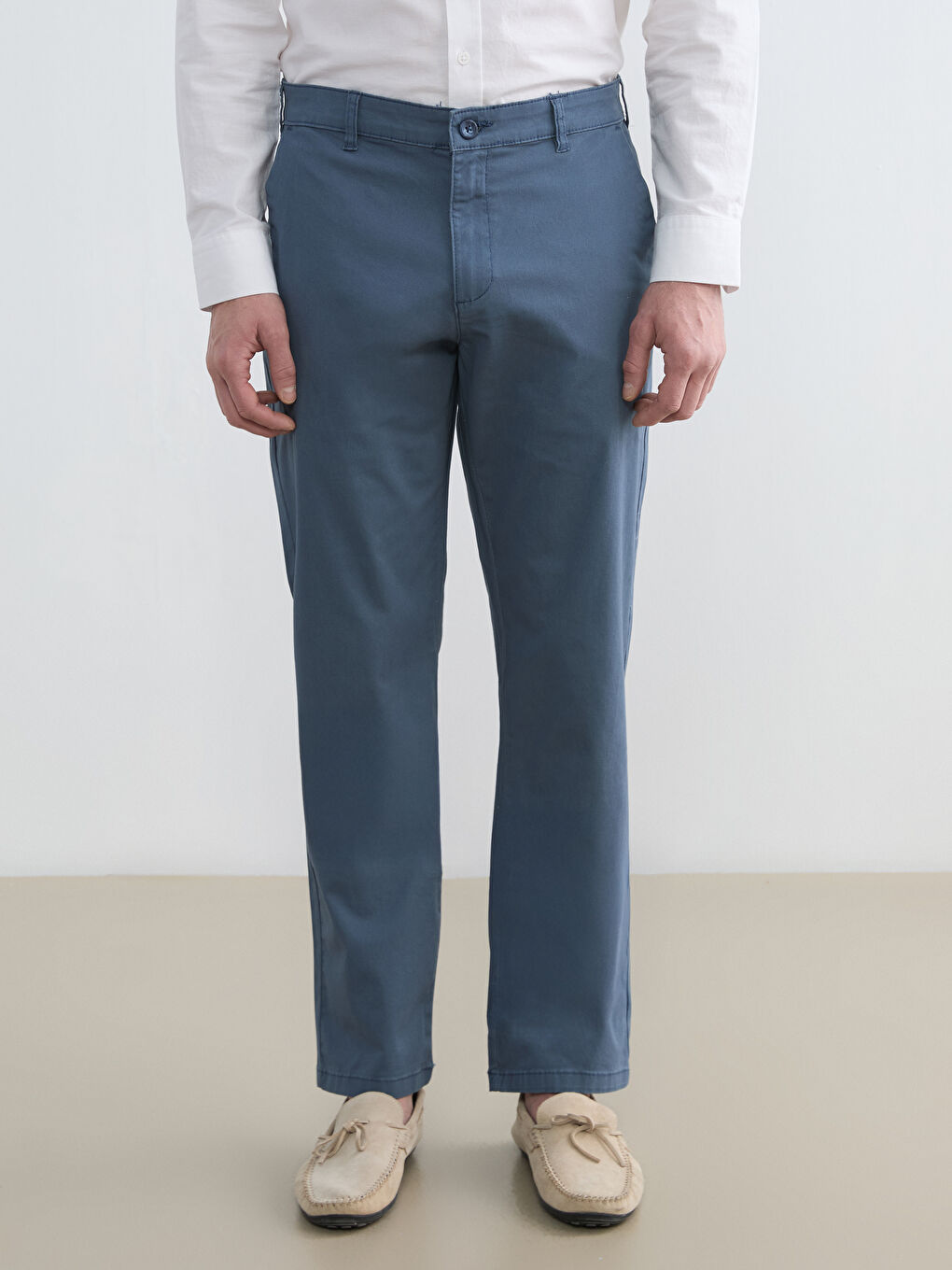 Standard Fit Gabardine Men's Chino Trousers-1