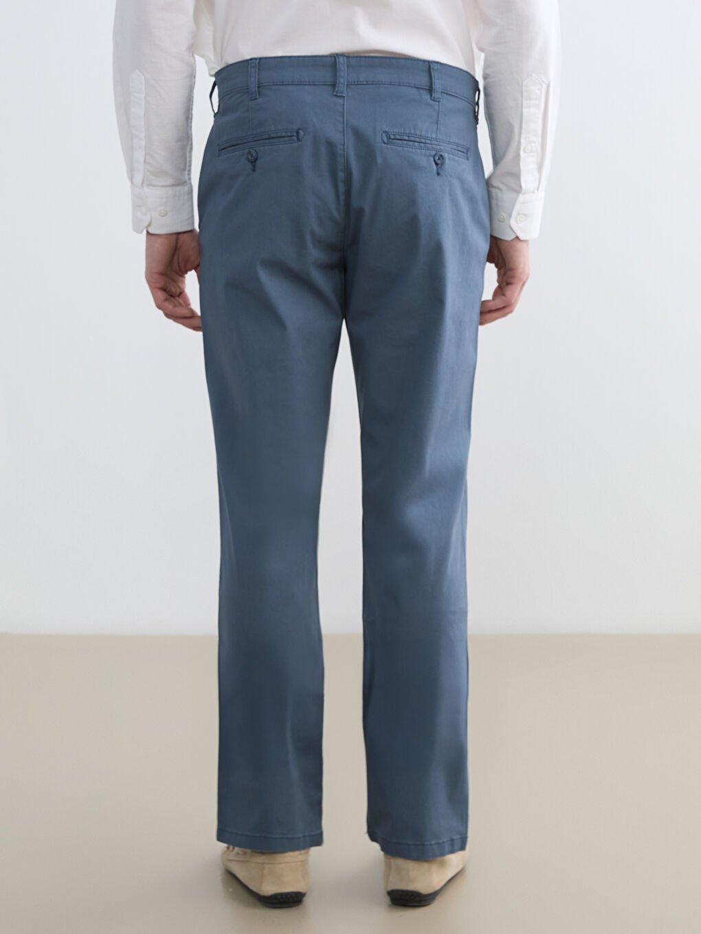 Standard Fit Gabardine Men's Chino Trousers-3