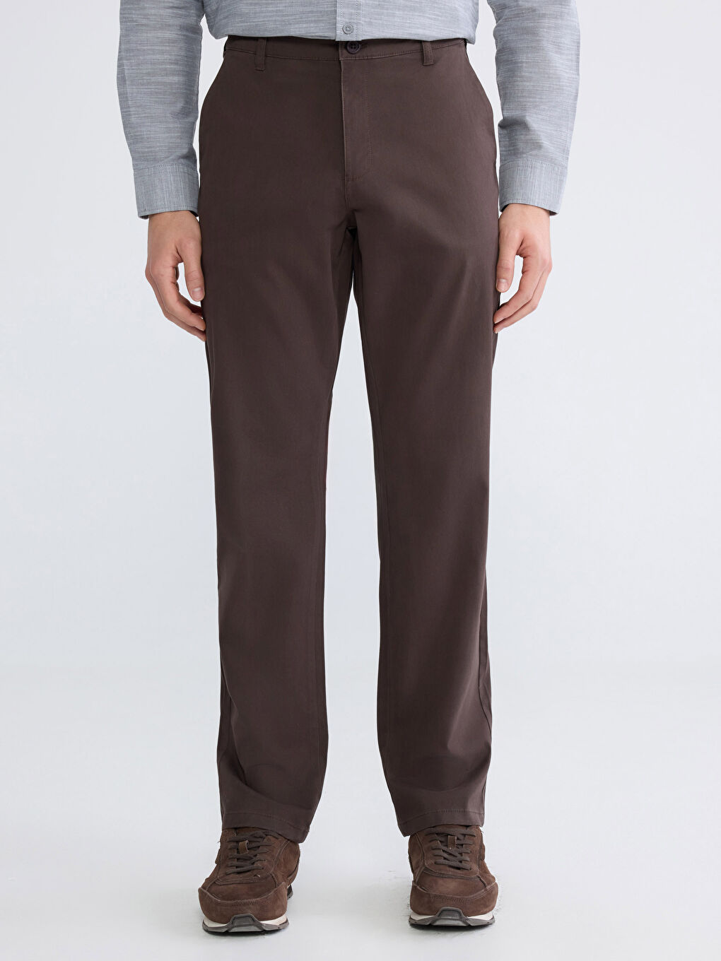 Standard Fit Gabardine Men's Chino Trousers-1