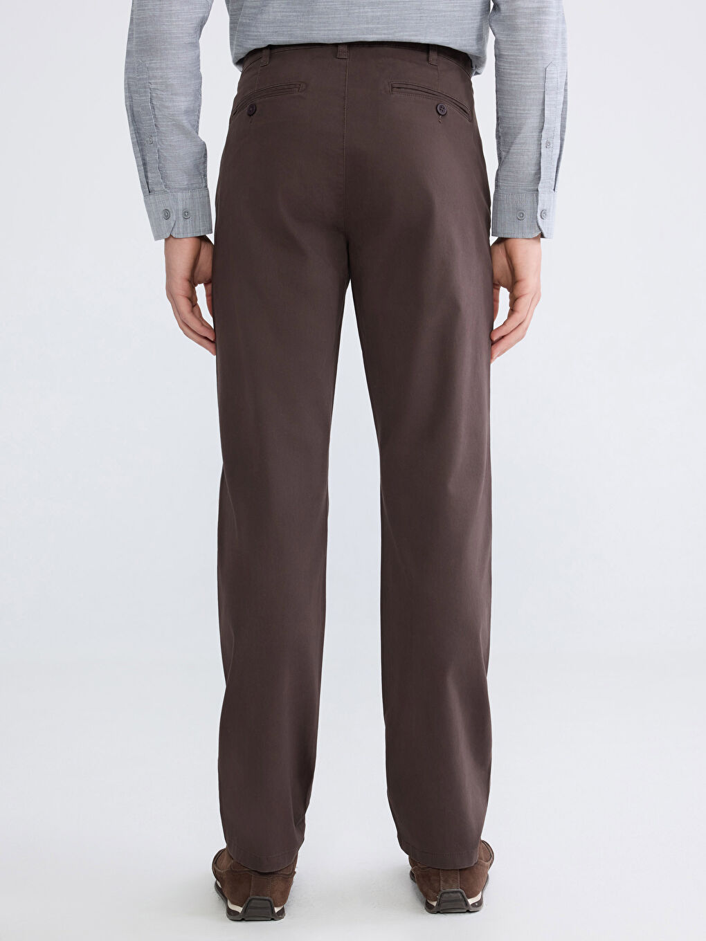 Standard Fit Gabardine Men's Chino Trousers-3