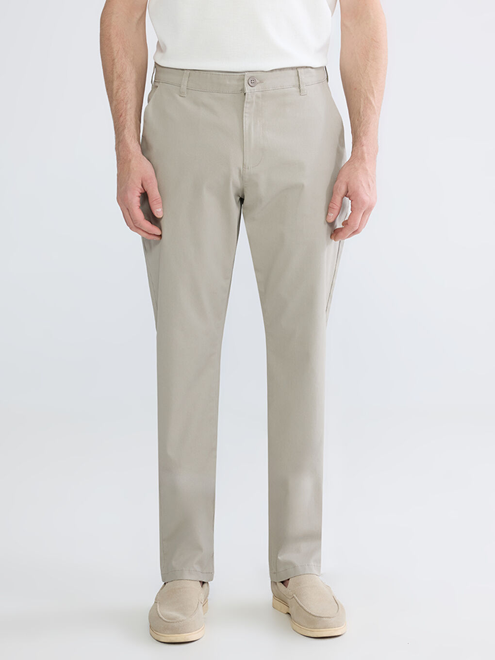 Standard Fit Gabardine Men's Chino Trousers-1