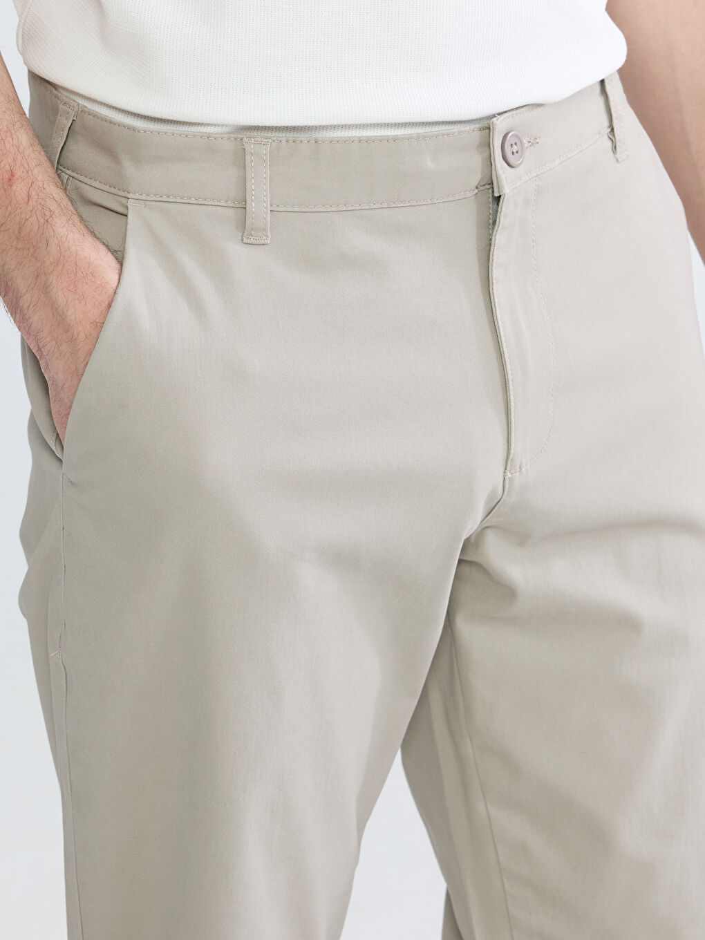 Standard Fit Gabardine Men's Chino Trousers-2