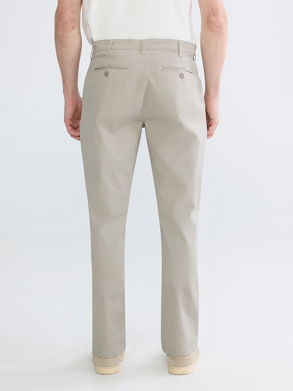 Standard Fit Gabardine Men's Chino Trousers-3