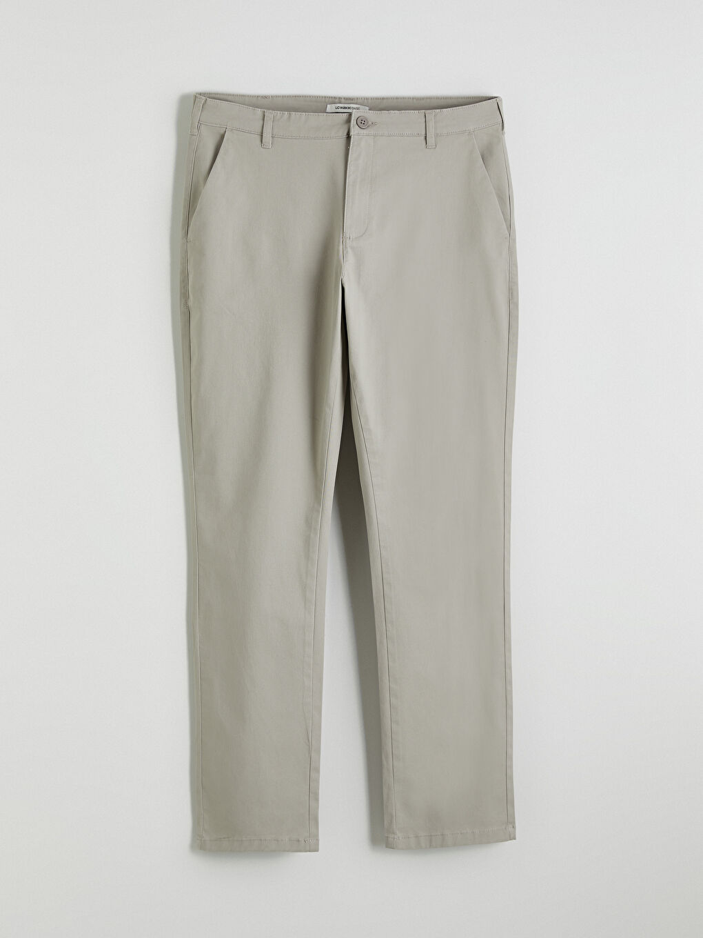 Bej Standart Kalıp Gabardin Erkek Chino Pantolon