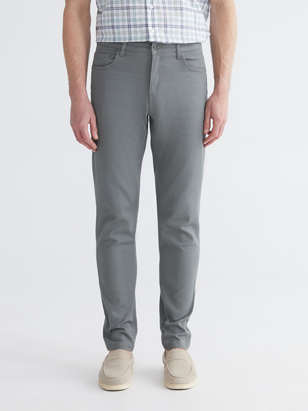 Slim Fit Gabardine Men's Chino Trousers-1