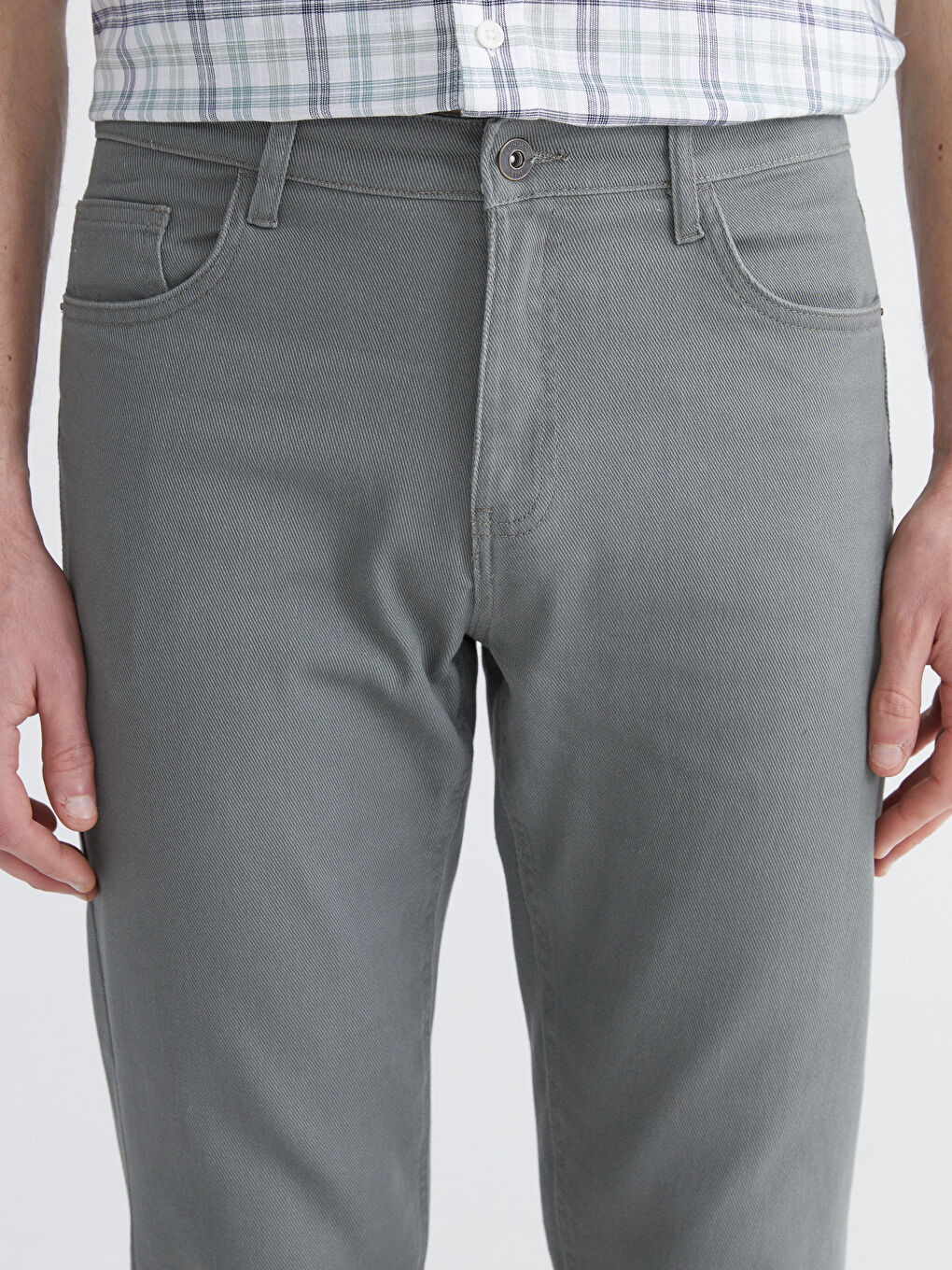 Slim Fit Gabardine Men's Chino Trousers-2