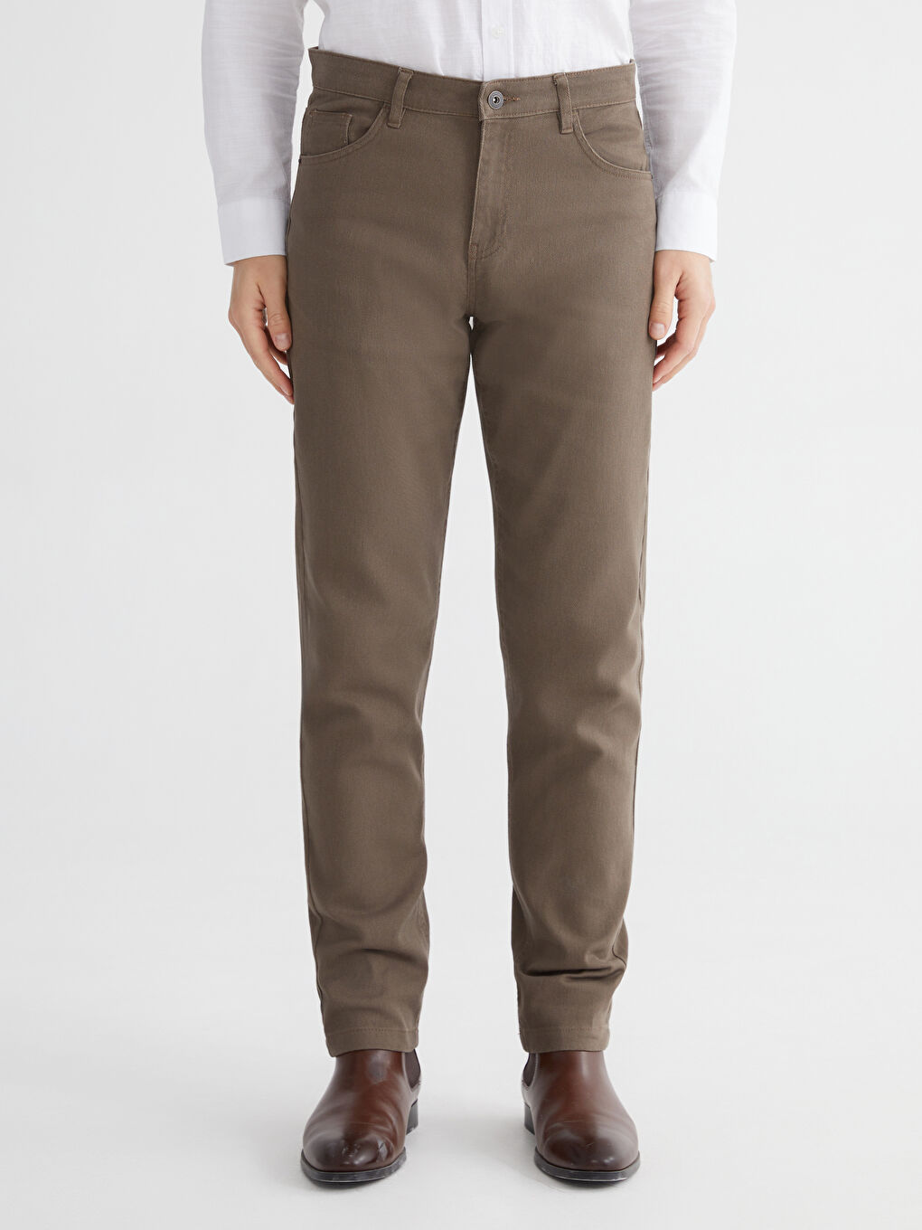 Slim Fit Gabardine Men's Chino Trousers-1