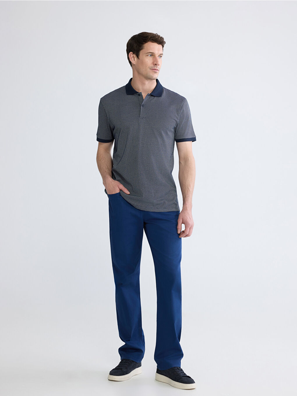 Lacivert Standart Kalıp Erkek Chino Pantolon